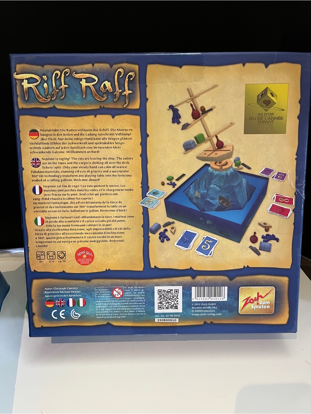 Riff Raff Board Game - Complete Zoch zum Spielen Multilingual Instructions - Picture 8 of 11